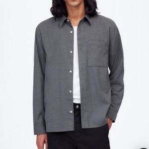 Madewell Twill Easy Long-Sleeve Shirt  Men’s Medium Gray NEW